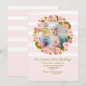 Uitnodiging Rozen Fotolijst (Voorkant / Achterkant)