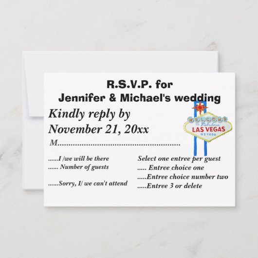 Uitnodiging RSVP-behuizing voor uitgenodigde gaste (Achterkant)