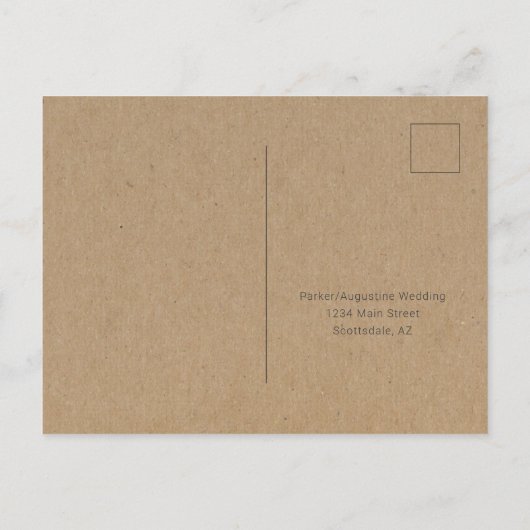 Uitnodiging RSVP-Briefkaart - Verbindend hart (Achterkant)