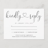 Uitnodiging RSVP Briefkaart - Verbindend hart (Voorkant)