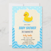 Uitnodiging rubber eend jongen shower (Voorkant)