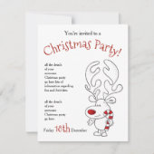 Uitnodiging Rudolph Party (Voorkant)