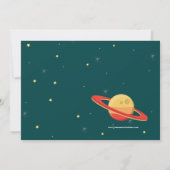 Uitnodiging ruimteastronaut fotoverjaardagsfeestje (Achterkant)
