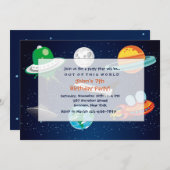 Uitnodiging ruimteavontuur (Voorkant / Achterkant)