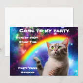 Uitnodiging ruimtekattepartij (Voorkant / Achterkant)