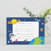 Uitnodiging ruimtevaart invullen (Staand voorkant)