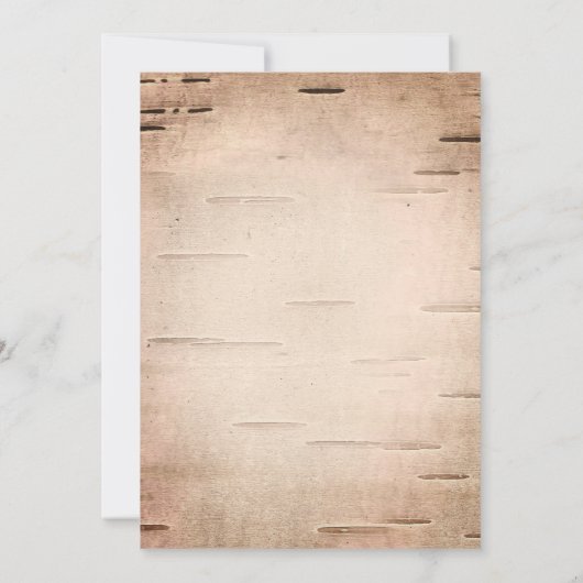 Uitnodiging  Rustic Birch Holiday Party (Achterkant)