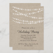 Uitnodiging Rustic Twinkle Lights (Voorkant / Achterkant)