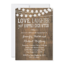 Uitnodiging Rustic Wood Engagement Party