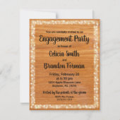 Uitnodiging Rustic Wood Engagement Party (Voorkant)