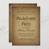 Uitnodiging  Rustige Bachelorette-partij (Voorkant / Achterkant)