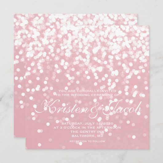 Uitnodiging - Ruw van het mousserende huwelijk (Voorkant / Achterkant)