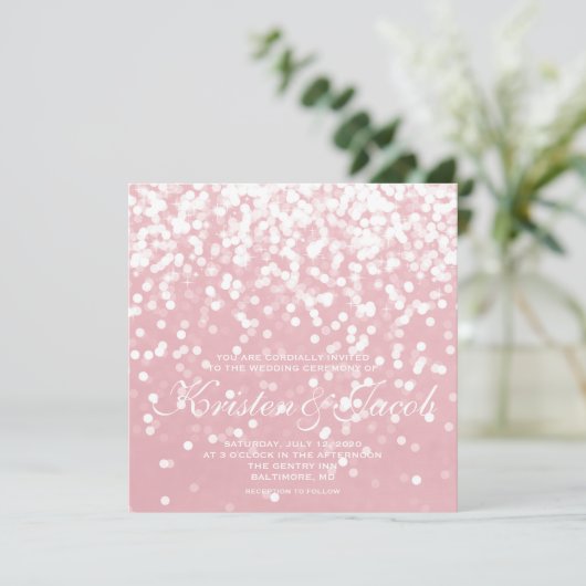 Uitnodiging - Ruw van het mousserende huwelijk (Staand voorkant)