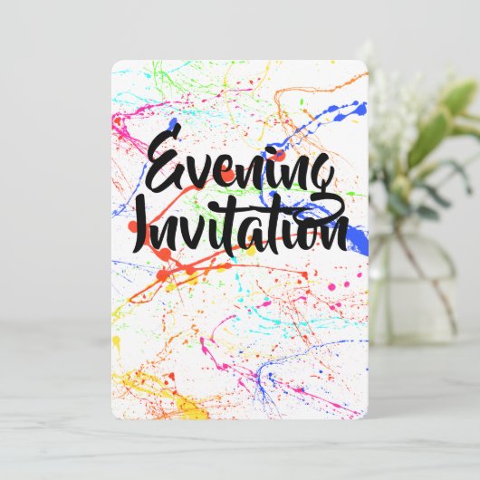 Uitnodiging 's avonds (Staand voorkant)