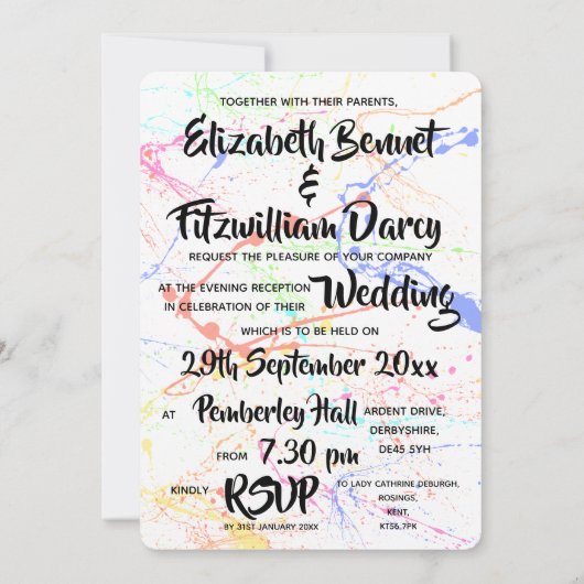 Uitnodiging 's avonds (Achterkant)