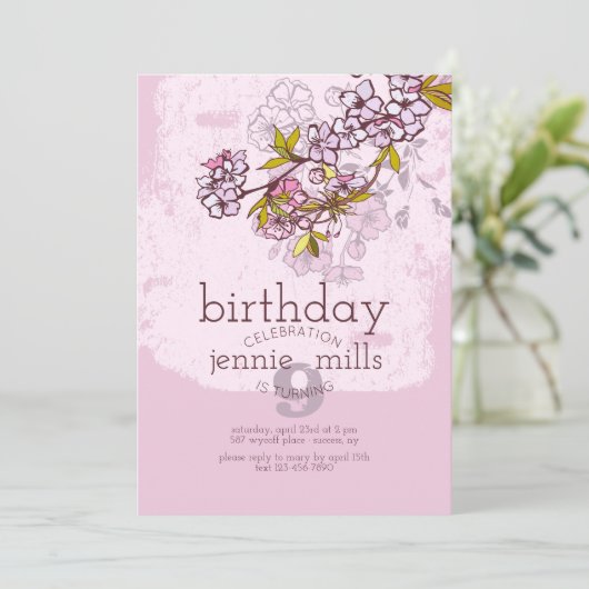 Uitnodiging Sakura Branch (Staand voorkant)