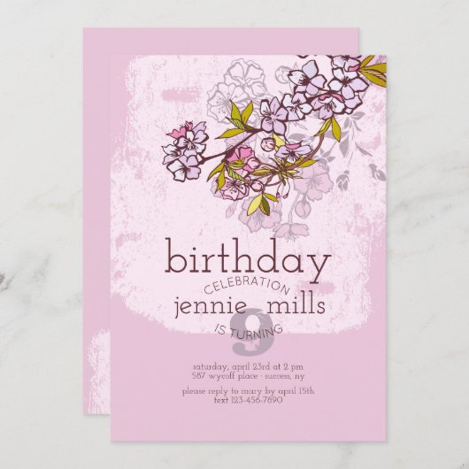 Uitnodiging Sakura Branch (Voorkant / Achterkant)