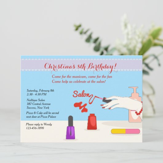 Uitnodiging Salon Party (Staand voorkant)