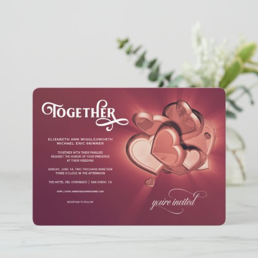 Uitnodiging Samen Trouwen (Versie 4) (Staand voorkant)