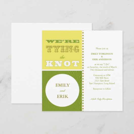 Uitnodiging San Francisco: Citrus Twist (Voorkant / Achterkant)