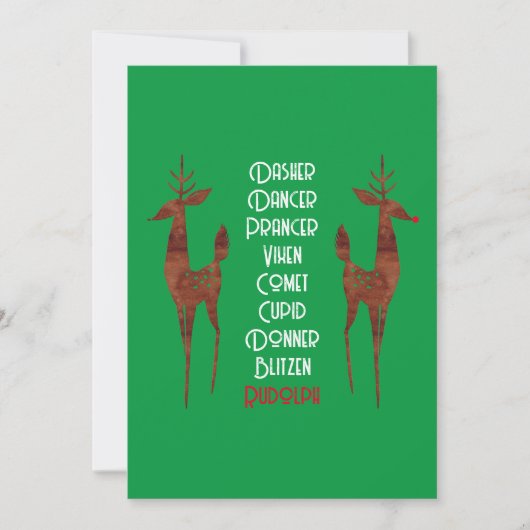 Uitnodiging - Santa's Rendier - Rudolph (Voorkant)