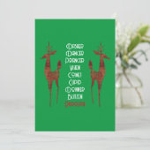 Uitnodiging - Santa's Rendier - Rudolph (Staand voorkant)