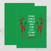 Uitnodiging - Santa's Rendier - Rudolph (Voorkant / Achterkant)