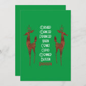 Uitnodiging - Santa's Rendier - Rudolph (Voorkant / Achterkant)