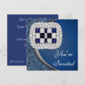 Uitnodiging Sapphire Diamonds (Voorkant / Achterkant)