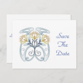 Uitnodiging Save the Date: Art Nouveau (Voorkant / Achterkant)