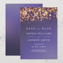 Uitnodiging 'Save the Date' in luchtig blauw en go