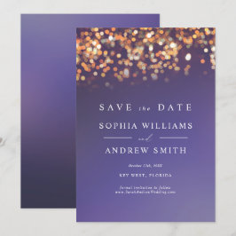 Uitnodiging 'Save the Date' in luchtig blauw en go