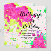 Uitnodiging Schilderfeest, Kunstfeest,  (Voorkant / Achterkant)