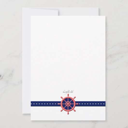 Uitnodiging schip Tiller (Achterkant)