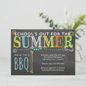 Uitnodiging-School voor de zomertijd BBQ Kaart (Staand voorkant)