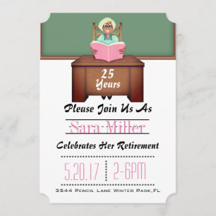 Uitnodiging schoolleraar pensionering