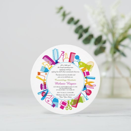 Uitnodiging Schoonschool Graduation Party (Staand voorkant)