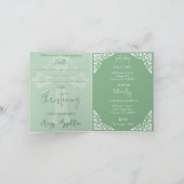 Uitnodiging (schrijven) Bloemenkruis doop Sage Gre (Binnen)