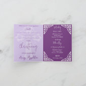 Uitnodiging (schrijven) Bloemenkruis Doop Zoete Pr (Binnen)