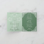 Uitnodiging (schrijven) Bloemenkruisdoop Fern Gree (Binnen)