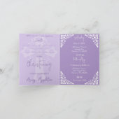 Uitnodiging (schrijven) Bloemkruis Doop Sering (Binnen)