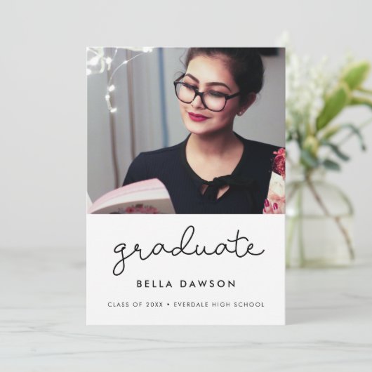 Uitnodiging scriptscriptgraduatie (Staand voorkant)