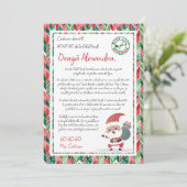 Uitnodiging Scrisoare de la Mos Craciun (Staand voorkant)