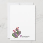 Uitnodiging Sedona Cactus Bloem (Achterkant)