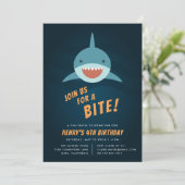 Uitnodiging Shark Bait Birthday Party (Staand voorkant)