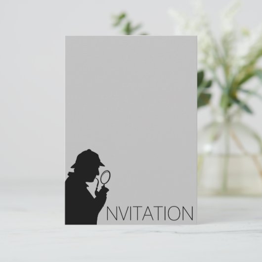 Uitnodiging Sherlock Holmes (Staand voorkant)