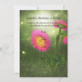 Uitnodiging Shih Tzu Dog en Flowers (Achterkant)