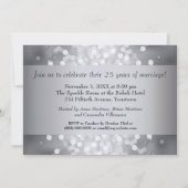 Uitnodiging Silver Bokeh 25e jubileumfeest (Achterkant)