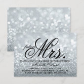 Uitnodiging - Silver Glitter Fab Shower future Mrs (Voorkant / Achterkant)