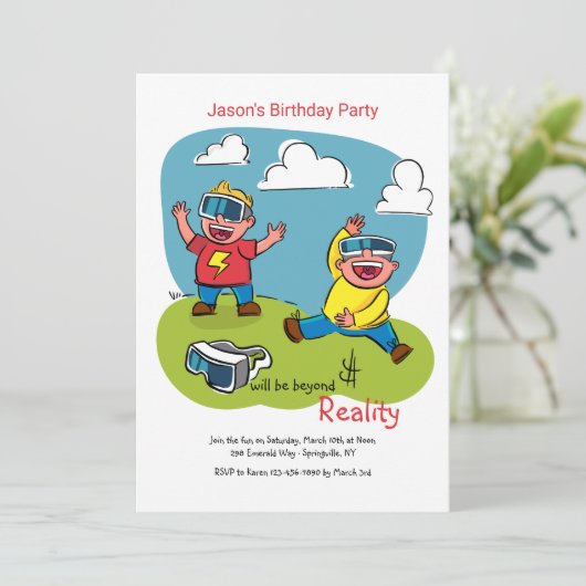 Uitnodiging simulatieglazen (Staand voorkant)